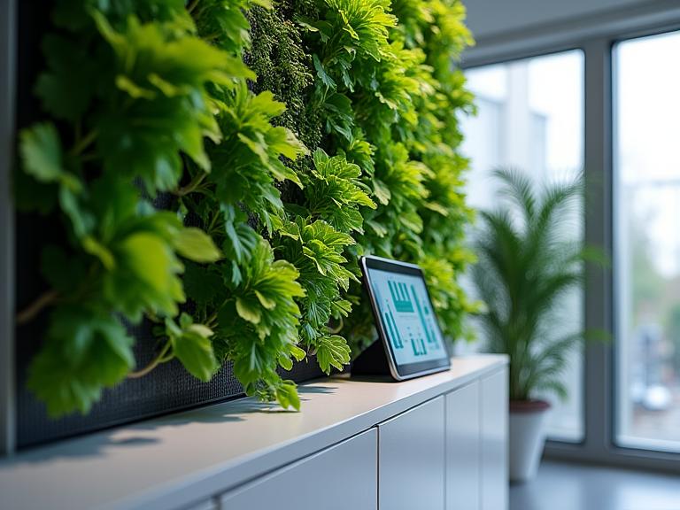 Digital greenery installations with IoT sensors